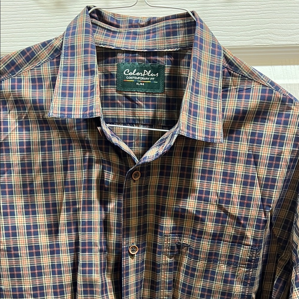 Men's Blue Plaid Shirt